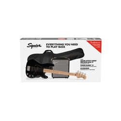 Fender Squier PJ Electric Bass Guitar Pack Black