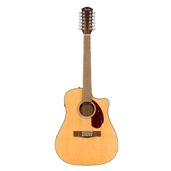 Fender CD-140SCE Dreadnought Acous-Elec Guitar 12 string Natural w/case